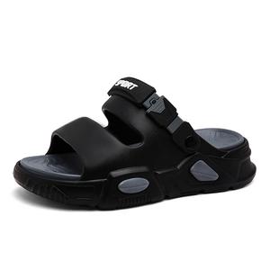 NANJIREN Мужские пляжные сандалии Black/Purple/Gray в черно-сером цвете, цвет Black Gray