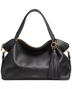 Donna Karan Glenwood Кожаная сумка-портфель с верхней ручкой и кисточкой Donna Karan New York, серый