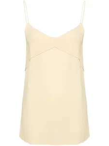 Креповый топ с бисером Fabiana Filippi, желтый