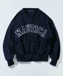 Пуловер с V-образным вырезом и логотипом, цвет 25AW