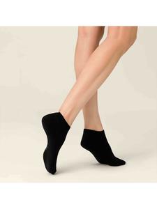 Носки-кроссовки Liz Plush с манжетой, не сдавливающей давление, черного цвета Kunert