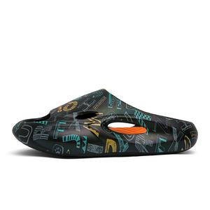 Сандалии-слайдеры EVA, тихие, нескользящие, устойчивые к запахам, износостойкие, быстросохнущие, унисекс CariteSport, Black Orange