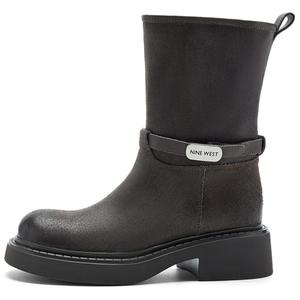 NINE WEST Серые женские ботинки на каблуке 4,7 см, цвет Gray