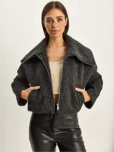 Bianco Lucci Демисезонное пальто в цвете антрацит