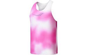 Мужской майка Crimson Group Saucony, белый/розовый