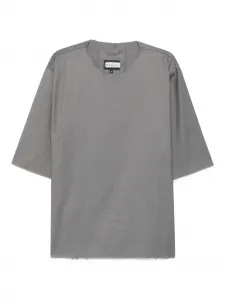 Футболка с короткими рукавами и потертостями HAMZA, серый