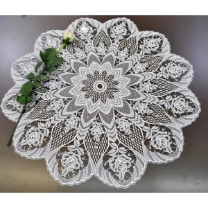 Вышивки Плауэн Скатерть Розовая мечта Stickereien Plauen, кремовыйово-белый