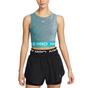 Nike Женская майка Dri Fit Sport цвета cactus green/smoke blue/white