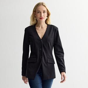 Женский безворотниковый блейзер с v-образным вырезом Nine West