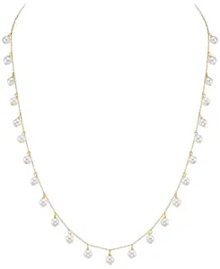 Ожерелье из культивированного пресноводного жемчуга (4-4,5 мм) из 10-каратного желтого золота Macy'S, white