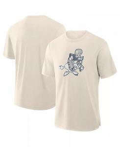 Мужская кремовая футболка Dallas Cowboys Slub Fanatics