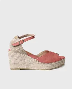 Женские эспадрильи на танкетке из ткани с пряжкой Toni Pons, оранжевый