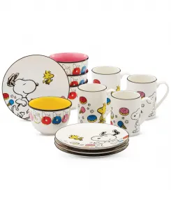 Набор для десертов Chef Snoopy из 12 предметов, на 4 персоны Lenox, мультиколор