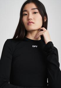 Топ OFF-WHITE STAMP SKIN CREW, Black/White/Black