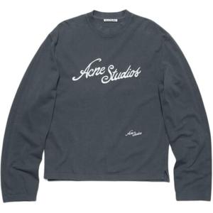 Свитшот с логотипом Acne Studios, серый