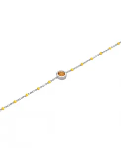 Браслет из аквамарина (1/5 карата) и эмалевых бусин из стерлингового серебра (также с другими драгоценными камнями) Macy'S, citrine