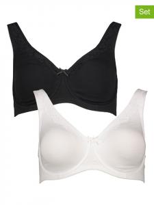 Nuance Комплект из 2 бюстгальтеров-миниатюрных моделей, черно-белый
