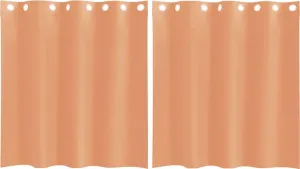 Шторы из вуали с люверсами, 2 шт., терракотовые vidaXL