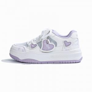 Легкие, дышащие и нескользящие низкие кроссовки для женщин RENBEN, White Purple