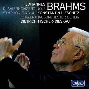 CD диск Brahms / Lifchitz / Berlin Concert House / Dieskau: Klavierkonzert No 2 / Symphonie No 4