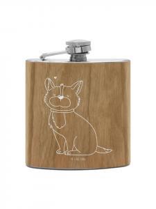 Mr. & Mrs. Panda Собака в фляге, счастливая, без слов, коричневым цветом