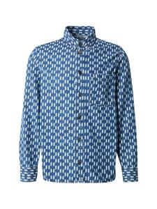 Karl Lagerfeld Рубашка на пуговицах Regular fit в синем дениме