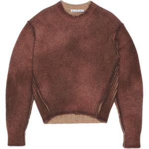 Свитер из напыленного трикотажа Acne Studios, Ржаво-красный