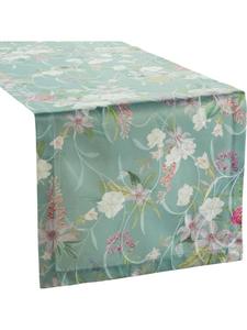 Erwin Müller Скатерть-дорожка из смесовой хлопковой ткани темно-зеленого цвета