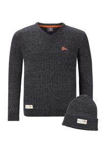 Ронай свитер с шапкой Jan Vanderstorm, серый