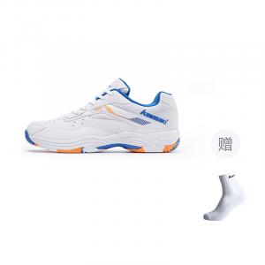 Kawasaki Ветрогонная серия ударопрочные противоскользящие низкие бадминтонные кроссовки унисекс бело-синие [в комплекте носки], цвет White Blue[Comes with Socks]