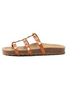 Мюли billowy Leder, светло-коричневый