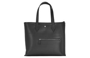 Сумка-тоут из телячьей кожи, шоппер, сумка через плечо, женская сумка средний размер мужская black MONTBLANC, Set (Bag+Dust Bag)