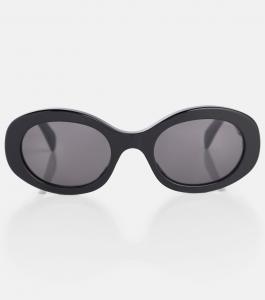 Солнцезащитные очки в овальной оправе Triomphe 01 Celine, черный