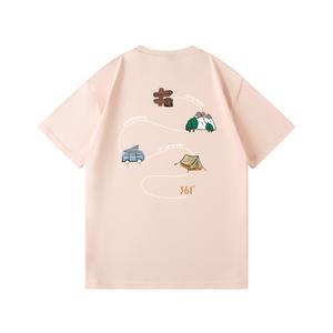 Футболка Unisex Crew Neck Moderate Straight Fit 361°, butterfly dawn розовый