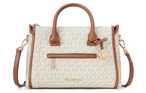 Сумка Carine из искусственной кожи, бостон, ручная, через плечо, кроссбоди, средний размер, для женщин, коричневая и серая MICHAEL KORS, Set (Bag+Dust Bag)
