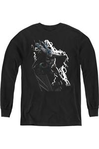 Футболка с длинным рукавом "Justice League of America: Удар молнии" для молодежи Gildan, черный