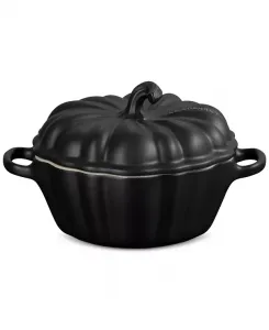 Керамическая фигурка в форме тыквы весом 12 унций. Маленькая кокотница Le Creuset, licorice