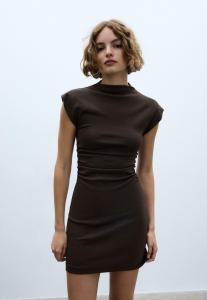 Платье Stradivarius Shift dress, Dark Brown