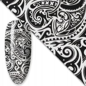 Трансферная фольга для нейл-арта 80 см Черная №6, AllePaznokcie