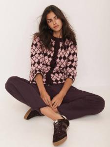 Кардиган с узором аргайл Mint Velvet, Red Burgundy