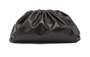 Кожаная сумочка-клатч женская тёмный шоколад Bottega Veneta