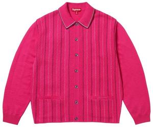 Кардиган Supreme в елочку, розовый