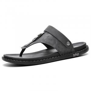 Мужские шлепанцы с износостойкой строчкой Shiozawa, Brown