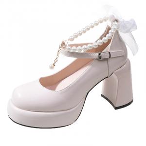 Туфли женские на высоком каблуке Take The Qin, бежевый