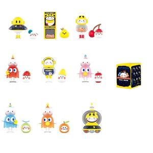 Bobo&coco PAC MAN космическая коллекция слепой коробки товары одиночная слепой коробка/полный набор 9 шт POP MART, Single Mystery Box (Random Pick)
