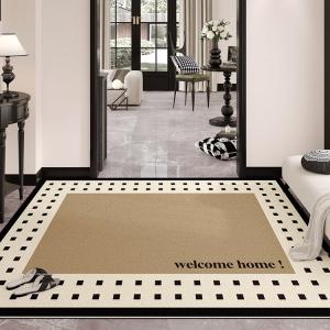Xinglianxin Ковер 70х100 см из кожи для прихожей, моющийся, стираемый, настраиваемый, Leather-French-Welcome