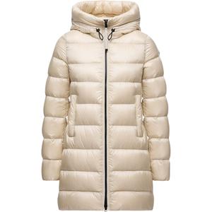 Утепленное пальто с капюшоном Moncler, светло-бежевый