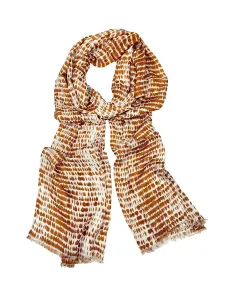 COLLEZIONE ALESSANDRO модный шарф "Laurine" с элегантным каплевидным узором, цвет Cognac