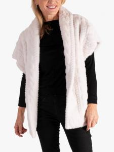 Вязаный жилет с искусственным мехом chesca, Champagne