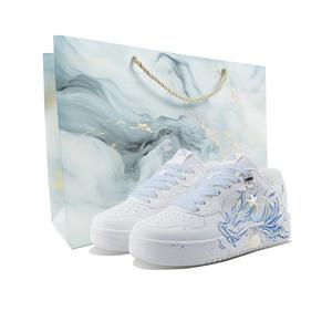 ANTA Удобные, нескользящие, амортизирующие, низкие, кроссовки унисекс, белые, синие